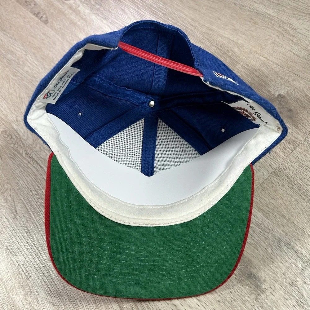 VTG New York Rangers Snapback Hat NHL Hockey Blue Red The Game Wool Cap - Picture 3 of 10